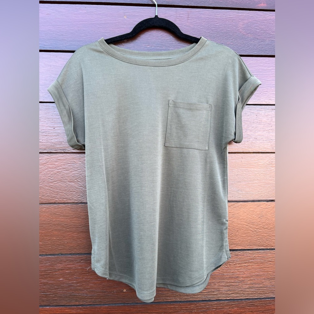 A New Day Green Pocket Top (New)